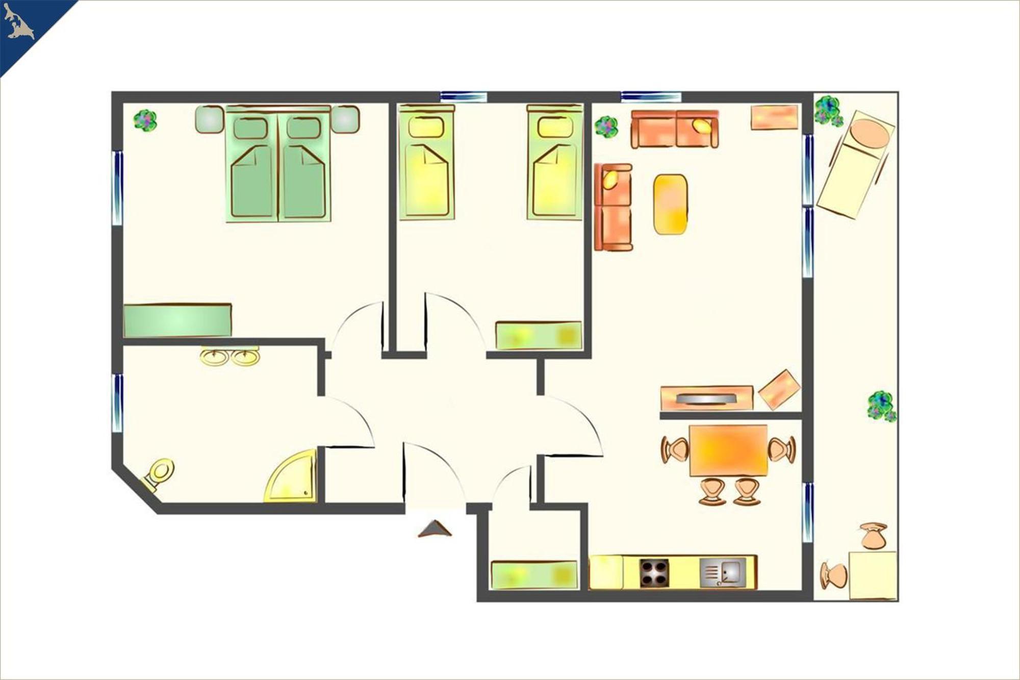 Haus Triade Ferienwohnung Triade 1 Зиновиц Екстериор снимка